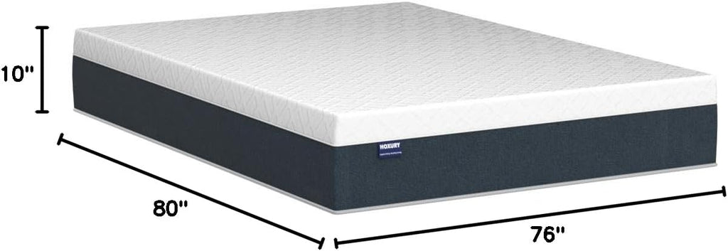 King Mattress, 10 Inch Green Tea Memory Foam Mattress in a Box, Medium Firm King Size Mattress for Pressure Relief, CertiPUR-US Certified