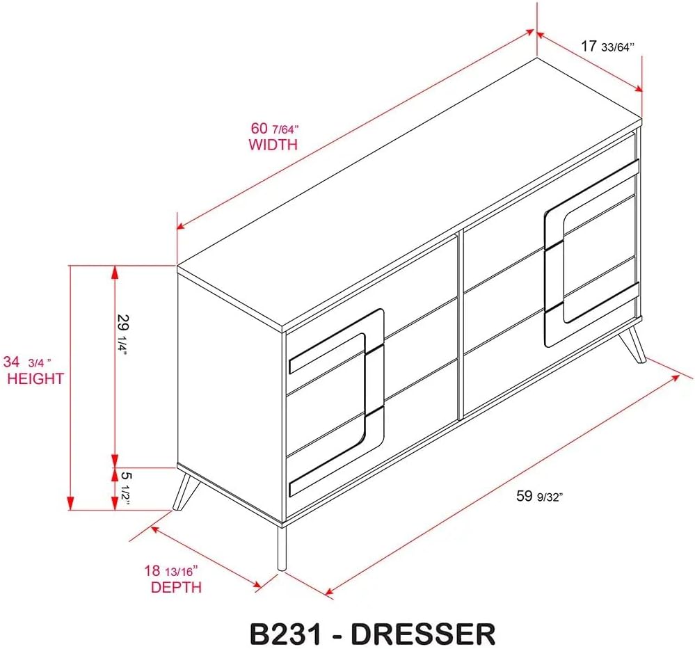 KB Designs – 5-Piece Bedroom Set with Bed LED Headboard, Dresser with Mirror, Chest and Nightstand, Modern White and Gold Finish, King Size Bed