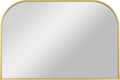 MCS Master & Co. Modern Metal Large Wall Mirror, Minimalist Home Decor Mantle Arch Mirror for Living Room, Bedroom, or Bathroom, 24 by 36 Inch, Brass
