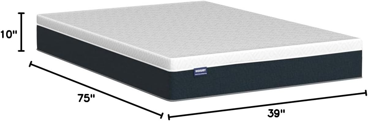Twin Mattress, 10 Inch Green Tea Memory Foam Mattress in a Box, Medium Firm Twin Size Mattress for Supportive & Pressure Relief, CertiPUR-US Certified