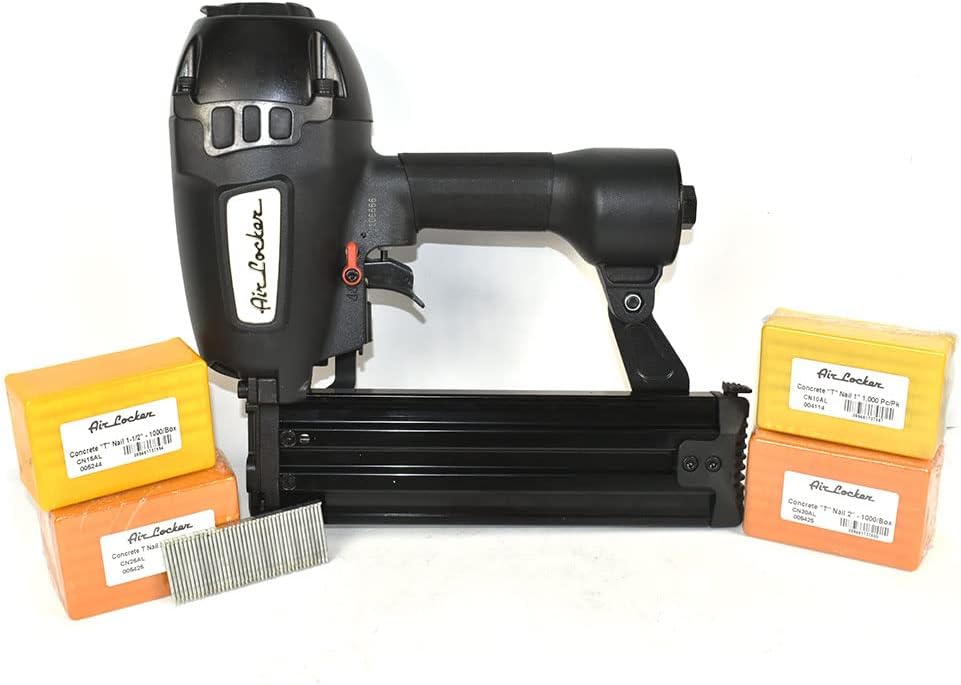 Air Locker CN64A3K 5/8 Inch to 2-1/2 Inch Heavy Duty Concrete T Nailer Kit