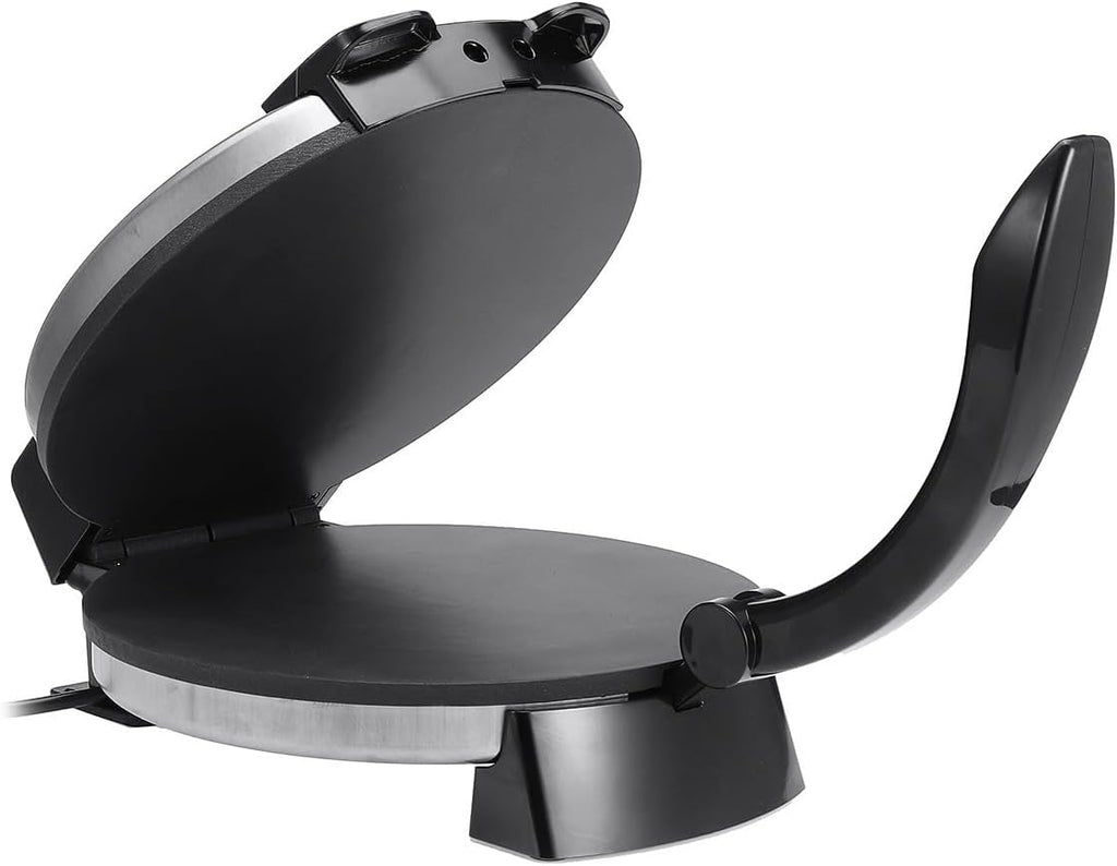 12-Inch Electric Roti Maker & Tortilla Machine – Automatic with Indicator Lights, Adjustable Temperature, Double-Sided Heating for Perfect Quesadillas & Cooked Flatbreads