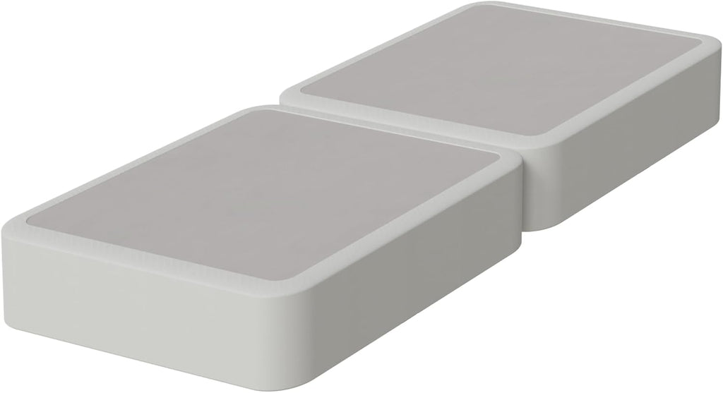 Zutan, Box Spring Bed Base Twin XL Size, 8-Inch Wood Mattress Foundation – Amish Made in USA – Quiet Noise Free, 2-Pieces Under Mattress-Support BoxSpring, Fully Assembled, White