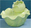 Lotus Leaf Tabletop Fountains Indoor Water Fountain with 1300Ml Water Fountain Home Desktop Fountain Decoration for Home Offi Bedroom Decor Relaxation,Green