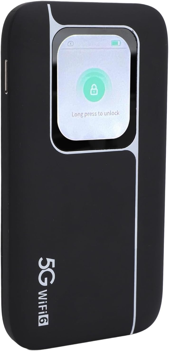 Drfeify 5G High Speed WiFi Mobile Hotspot Router for Travel Portable Hotspot with 2.01 Inch Screen - Fast Connection for Gaming and Streaming - Supports Up to 16 Devices