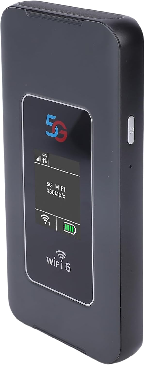 5G WiFi Mobile Hotspot, High Speed Dual Band 4G LTE WIFI6 Router with SIM Card Slot, 32 Connected Devices, 8000mAh Battery, for Travel