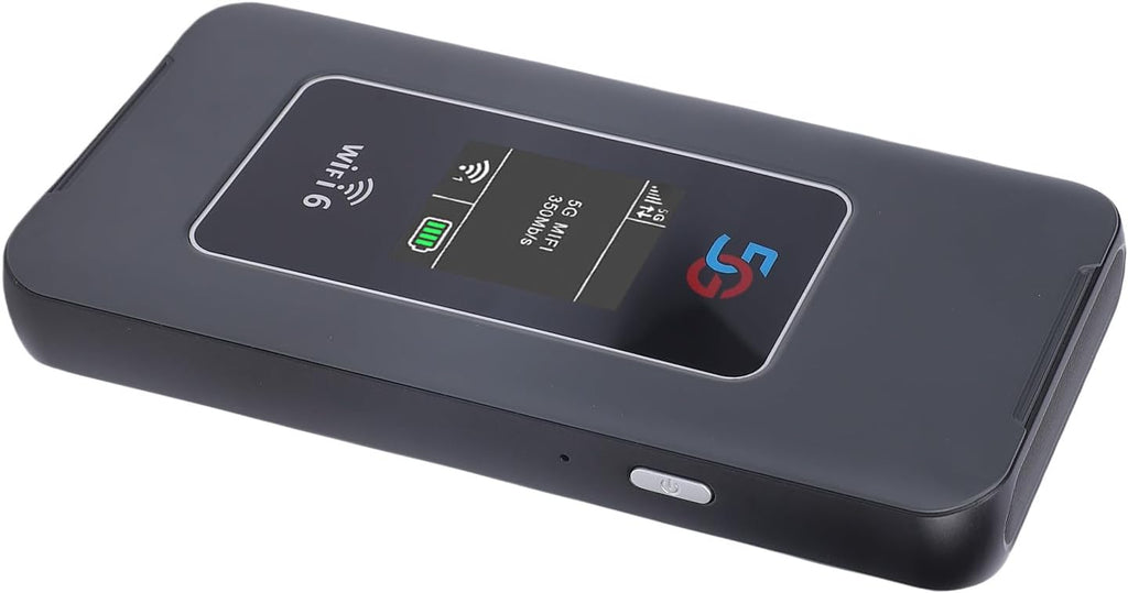 5G Mobile Hotspot, WiFi 6, 2,4 GHz, 5,8 GHz, Portable Router with SIM Card Slot, 32 Devices, 8000mAh, Support 4G LTE Mobile Internet, for Travel, Home, Work