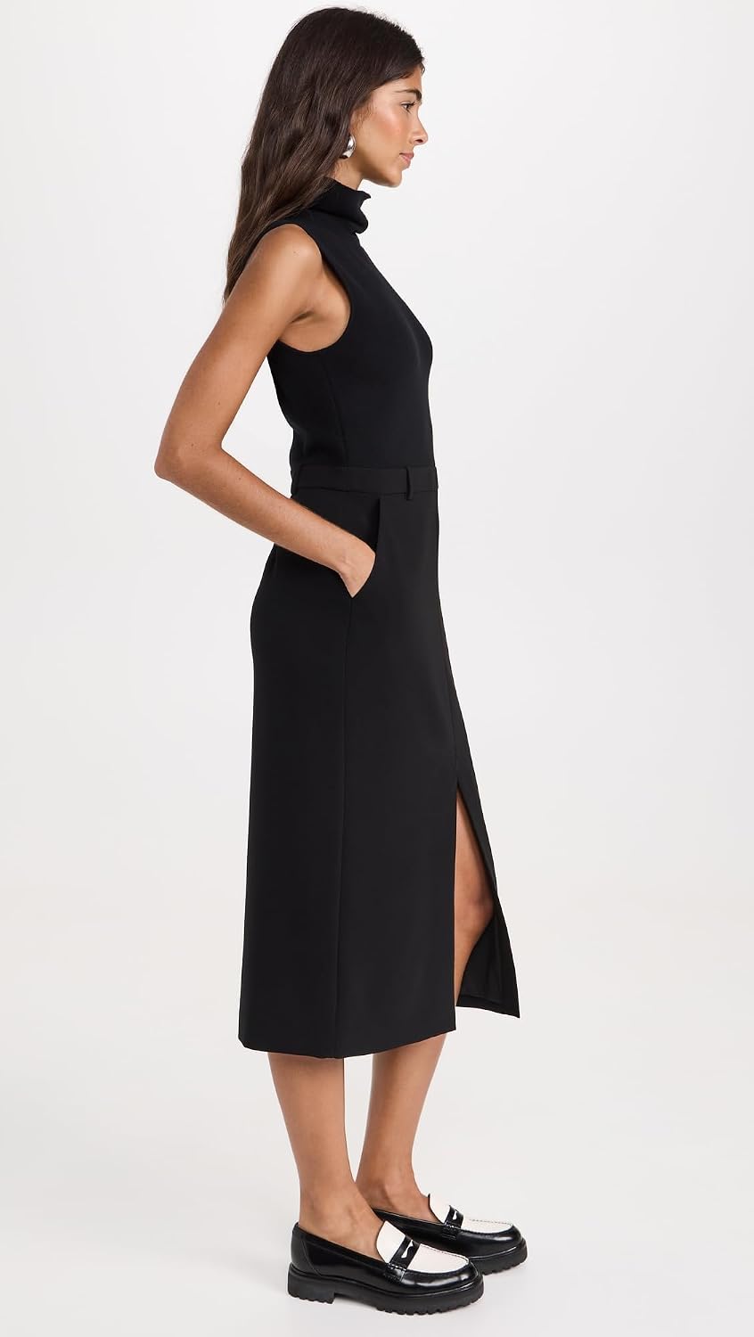 Theory Women's Funnel Neck Dress