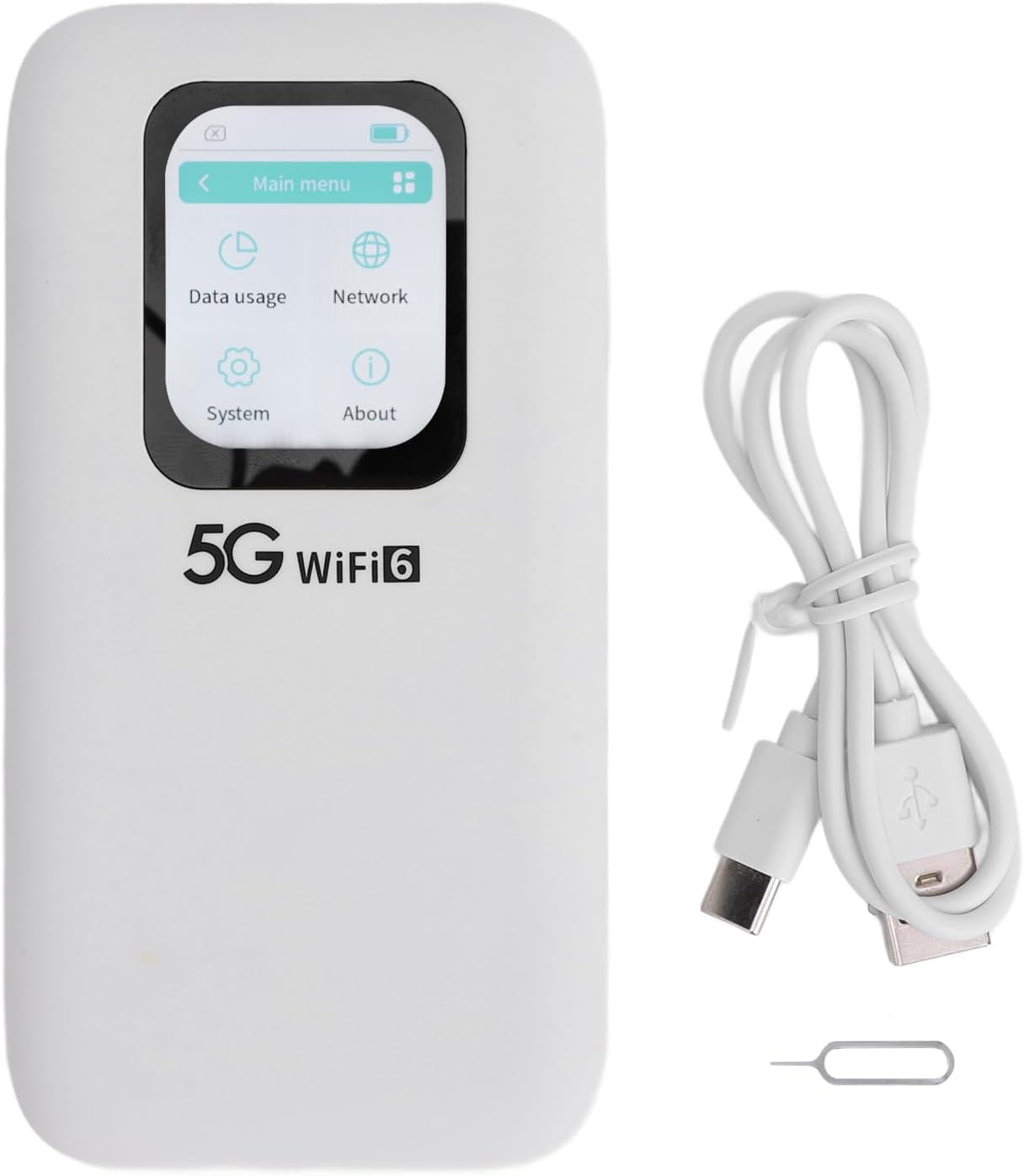 5G WiFi6 LTE Mobile Hotspot, 5G Router with Nano SIM Card Slot, Portable Internet Devices for Travel, 16 Users, 2.01 Inch Screen, for Secure Internet at Home Or Everywhere You