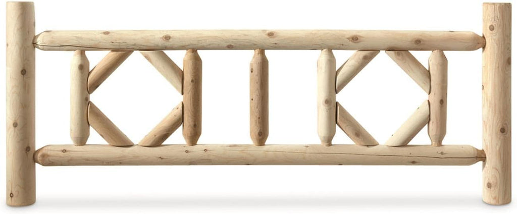 CASTLECREEK Log Bed Frame, Wood Queen Bed Frame with Headboard
