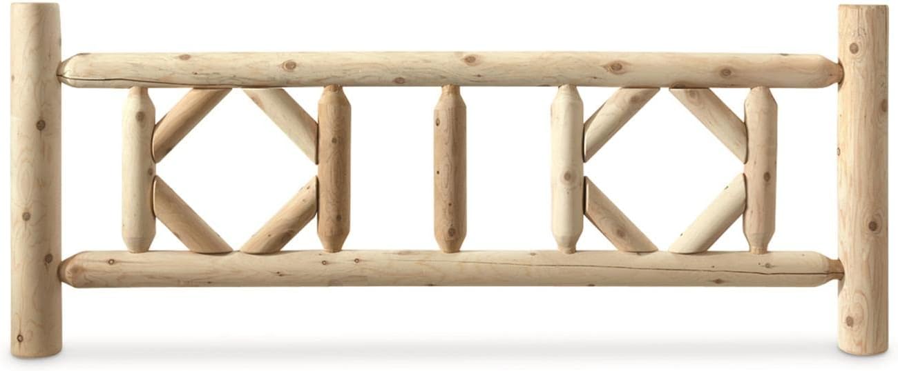 CASTLECREEK Log Bed Frame, Wood Queen Bed Frame with Headboard