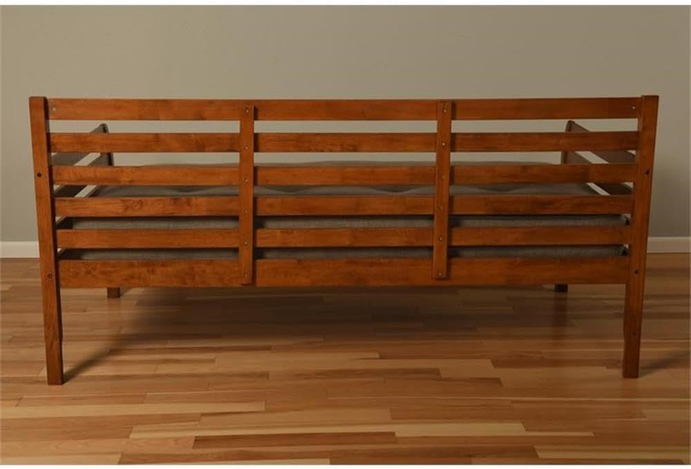 Kodiak Furniture Twin Size Daybed with Wooden Slats in Wood, in Brown, No Box Spring Needed, Easy Assembly