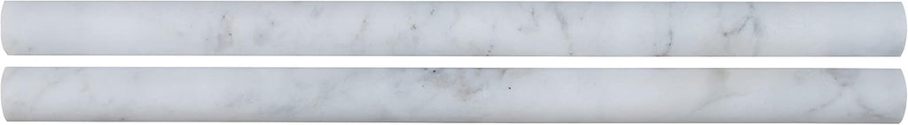 MSI Calacatta CALCREP Pencil Molding 3/4 in. x 12 in. Polished Marble Wall Tile for Bathroom, Kitchen Backsplash, Accent Wall Tile, and Shower Wall Tile