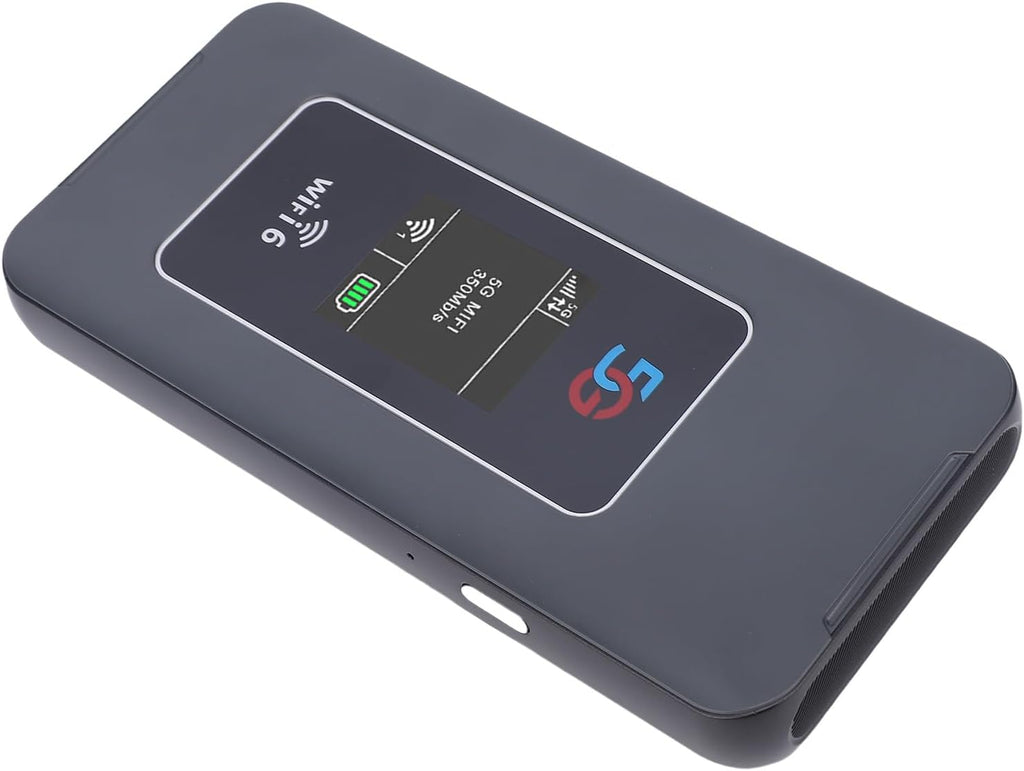 5G WiFi Mobile Hotspot, High Speed Dual Band 4G LTE WIFI6 Router with SIM Card Slot, 32 Connected Devices, 8000mAh Battery, for Travel