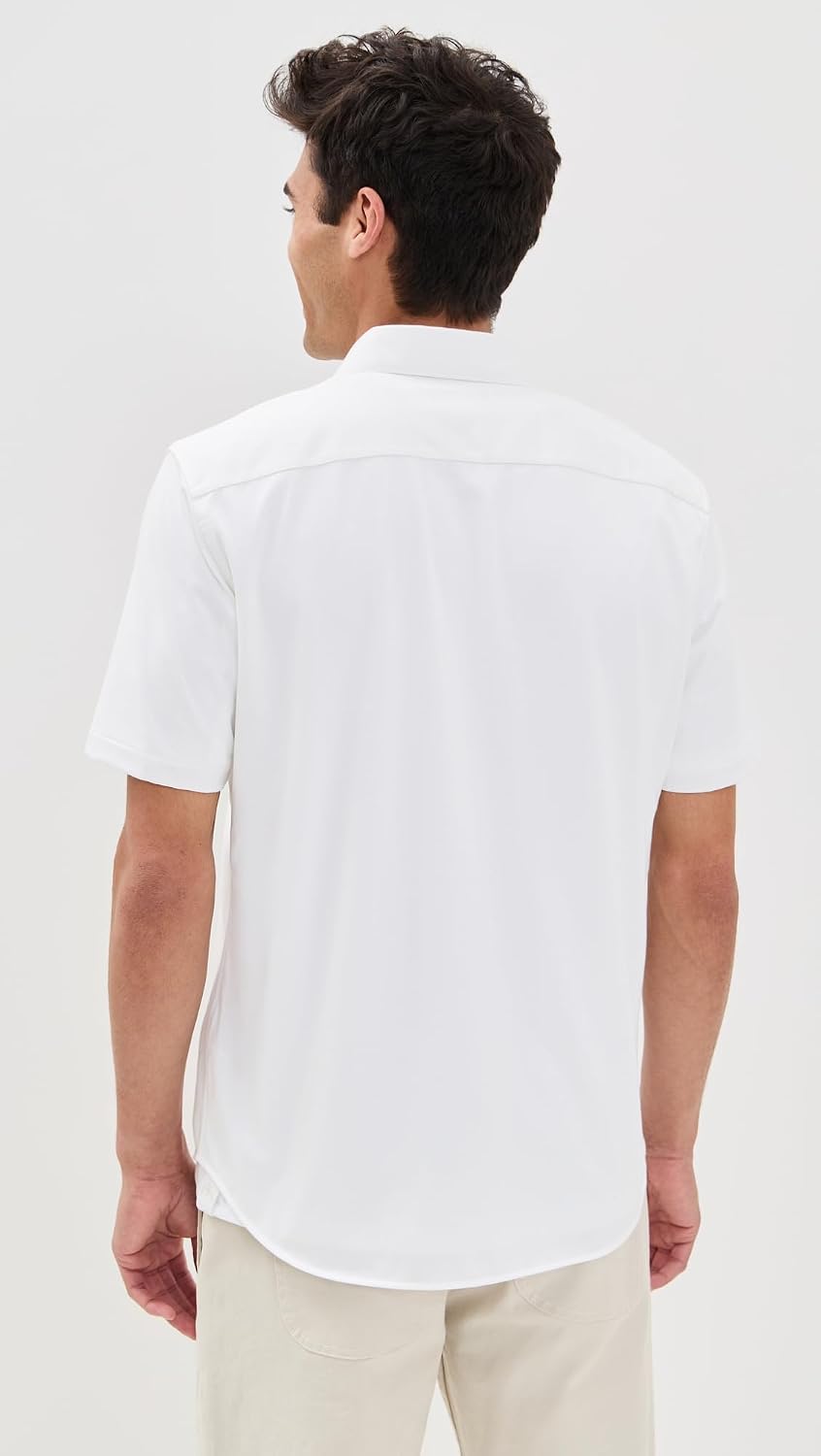 Theory Men's Structure Knit Irving Short Sleeve Shirt