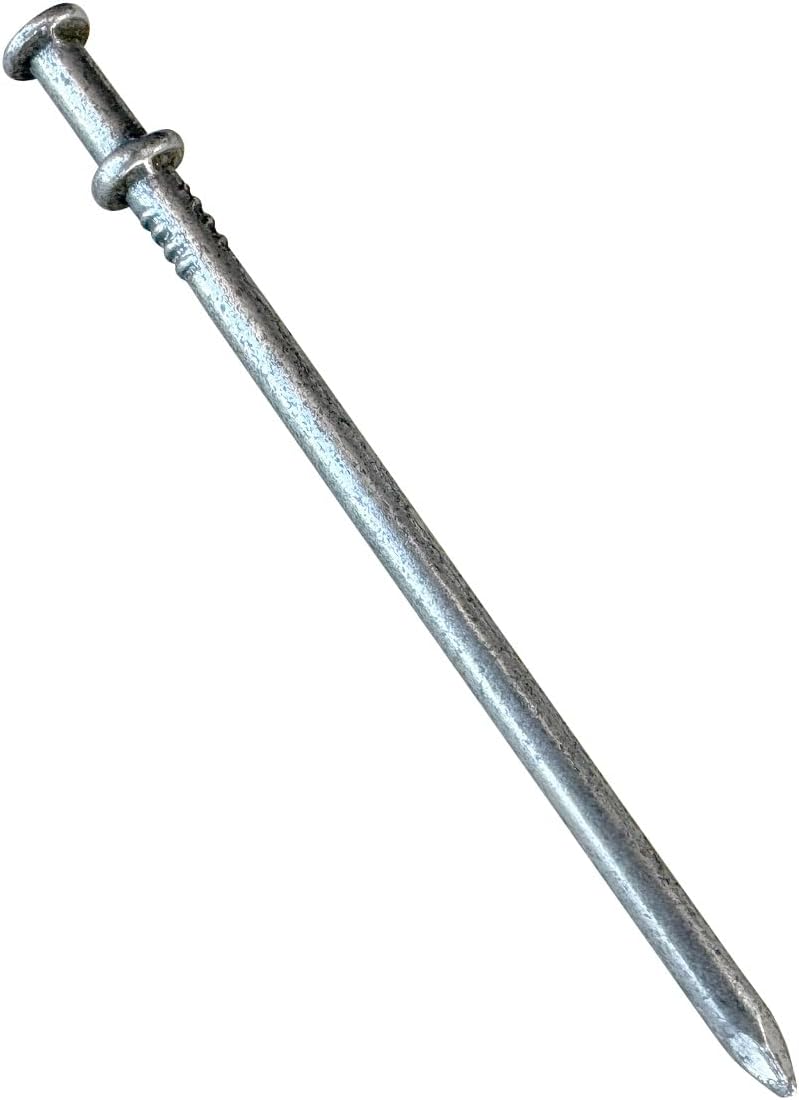 Sandbaggy 16d Duplex Nails (3.5' Long) - Temporary Construction, Concrete Forms, Scaffolding - 8 Gauge Steel - Smooth Shank, Flat Head - Removable/Reusable (20000)