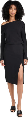 Theory Women's Asymmetrical Off Shoulder Dress