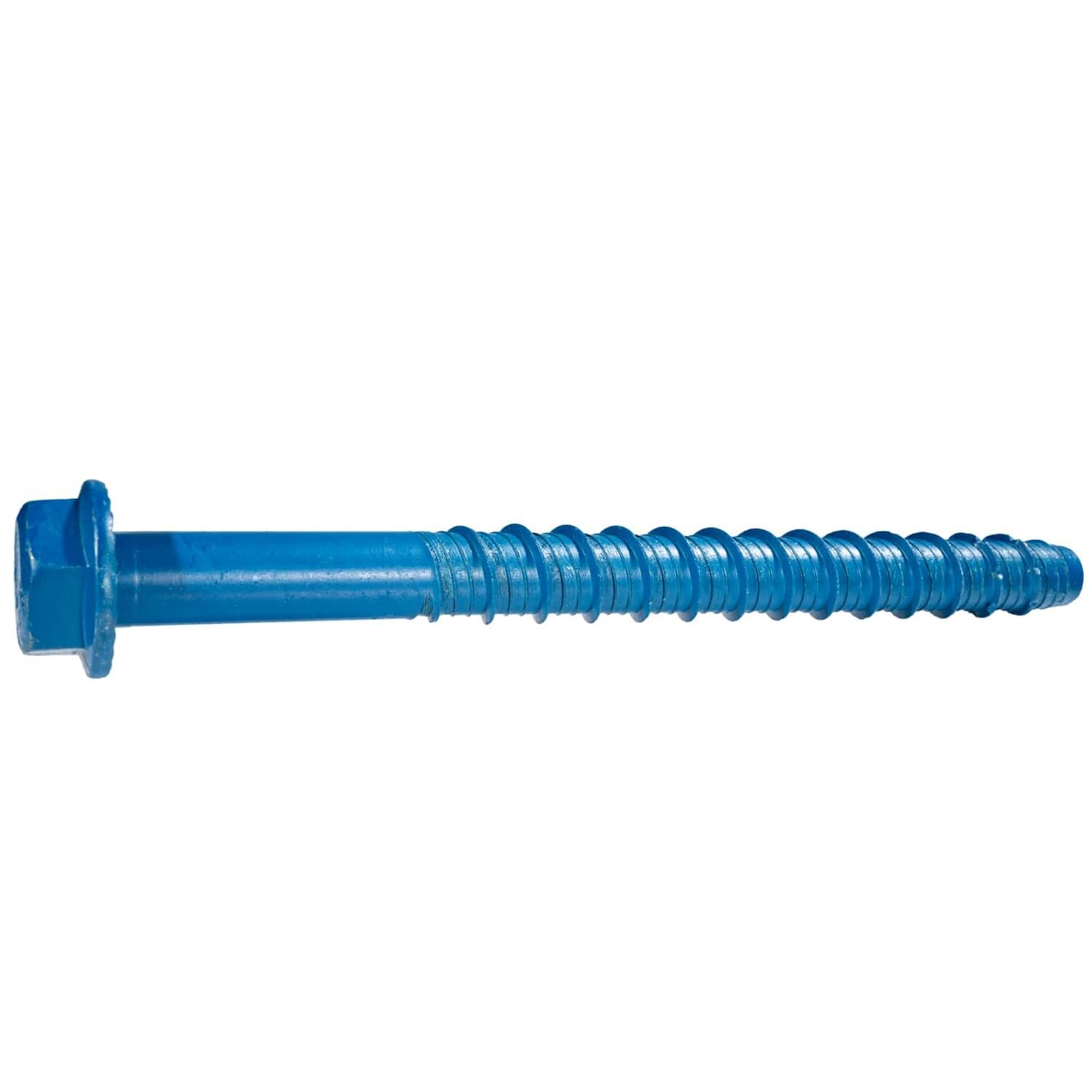 Torquemaster Blue Ruspert Large Diameter Hex Masonry Screws, 10 Pieces - 1/2' x 8' Rust Resistant Concrete Masonry Screws, Hex Head for Interior & Exterior Construction, Repair