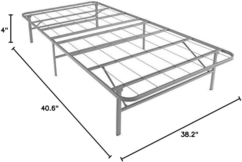 Mantua Premium Platform Bed Base in Silver, Replaces Box Spring and Bed Frame