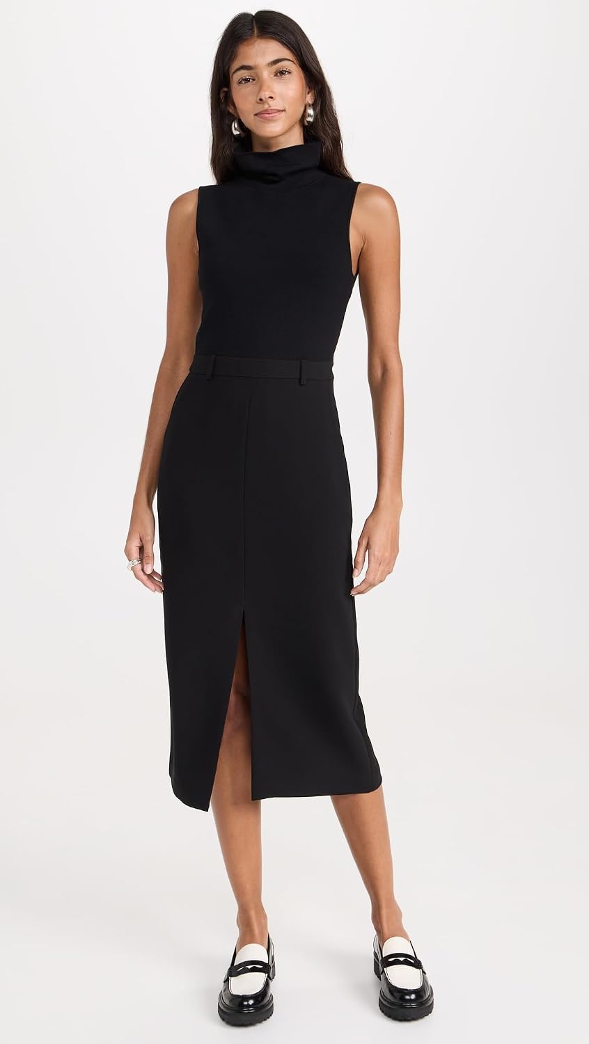 Theory Women's Funnel Neck Dress