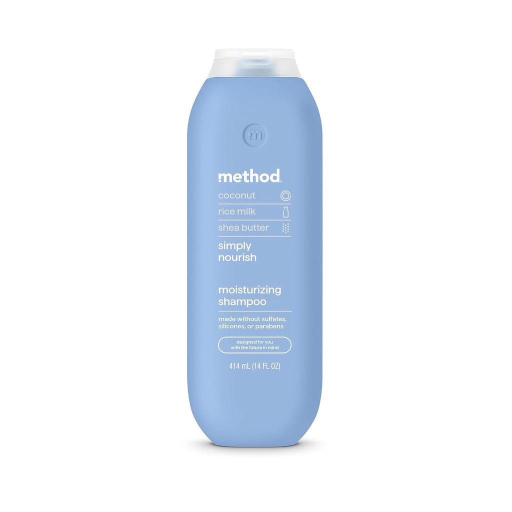 Method Moisturizing Shampoo, Simply Nourish - Hydrates and Revives Dry Hair, Safe for Color-Treated Hair – Sulfate Free and Cruelty Free - 14 oz (Pack of 12)