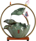 Desktop Fountain Tabletop Fountain Ceramic Flowing Water Ornaments Circulating Water Simple Modern Living Room Decorations Waterfall Fountain(A)