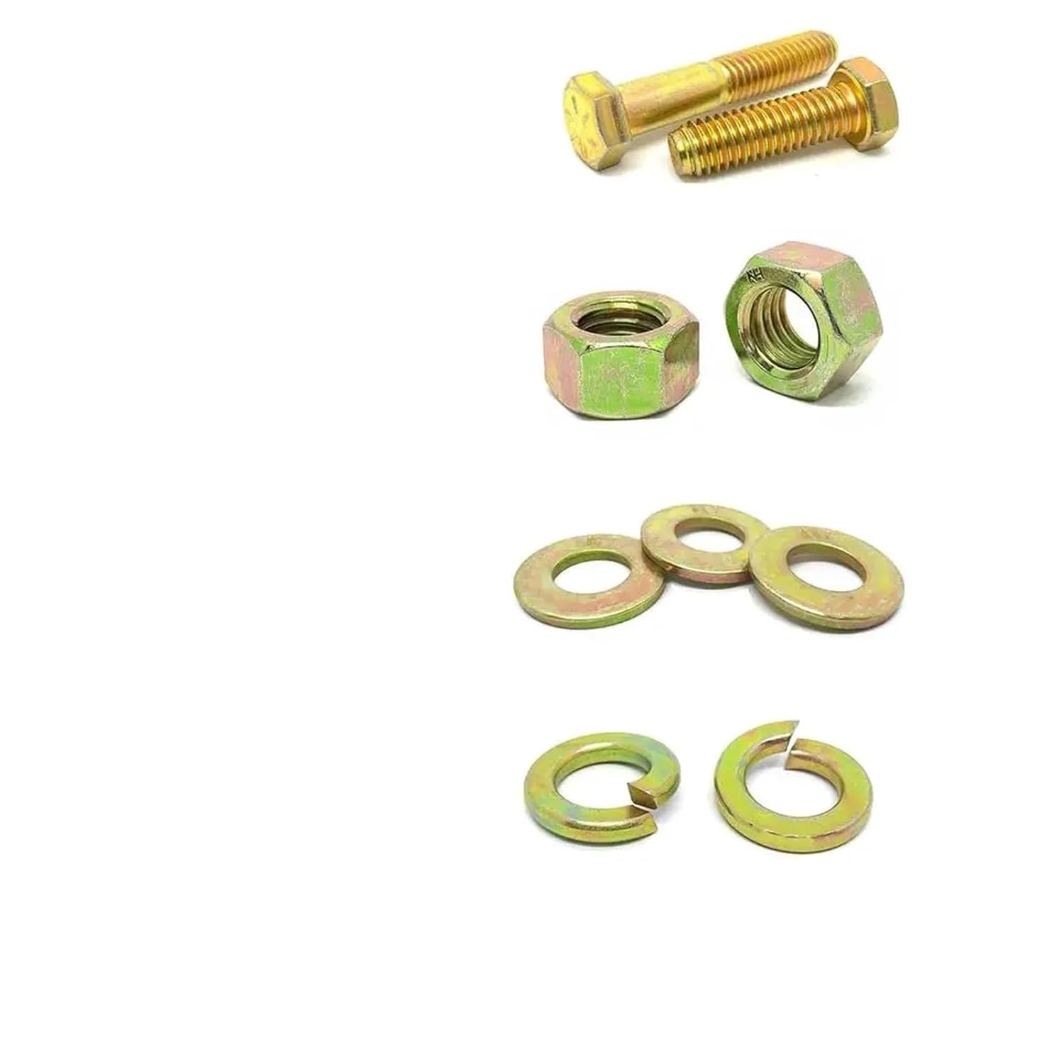 Nuts and Bolts Grade 8 Heavy Duty Hex Cap Bolts Assortment Kit with Nuts Washers for Furniture