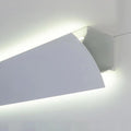 LED Crown Molding Trim, Indirect Lighting Aluminum Channel for Ceiling/Wall Corner - White Linear LED Light Strip for Home Decor (1m/3.3ft)