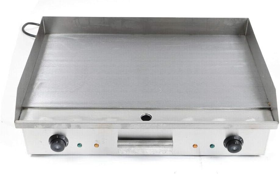 DNYSYSJ 4400W Non-Stick Even-Heating Flat Electric Griddle Grill|Pancake, Commercial Electric Food Griddle Grill Countertop Flat BBQ Grill Cooking for Dash Egg,Tortillas,Quesadillas Maker