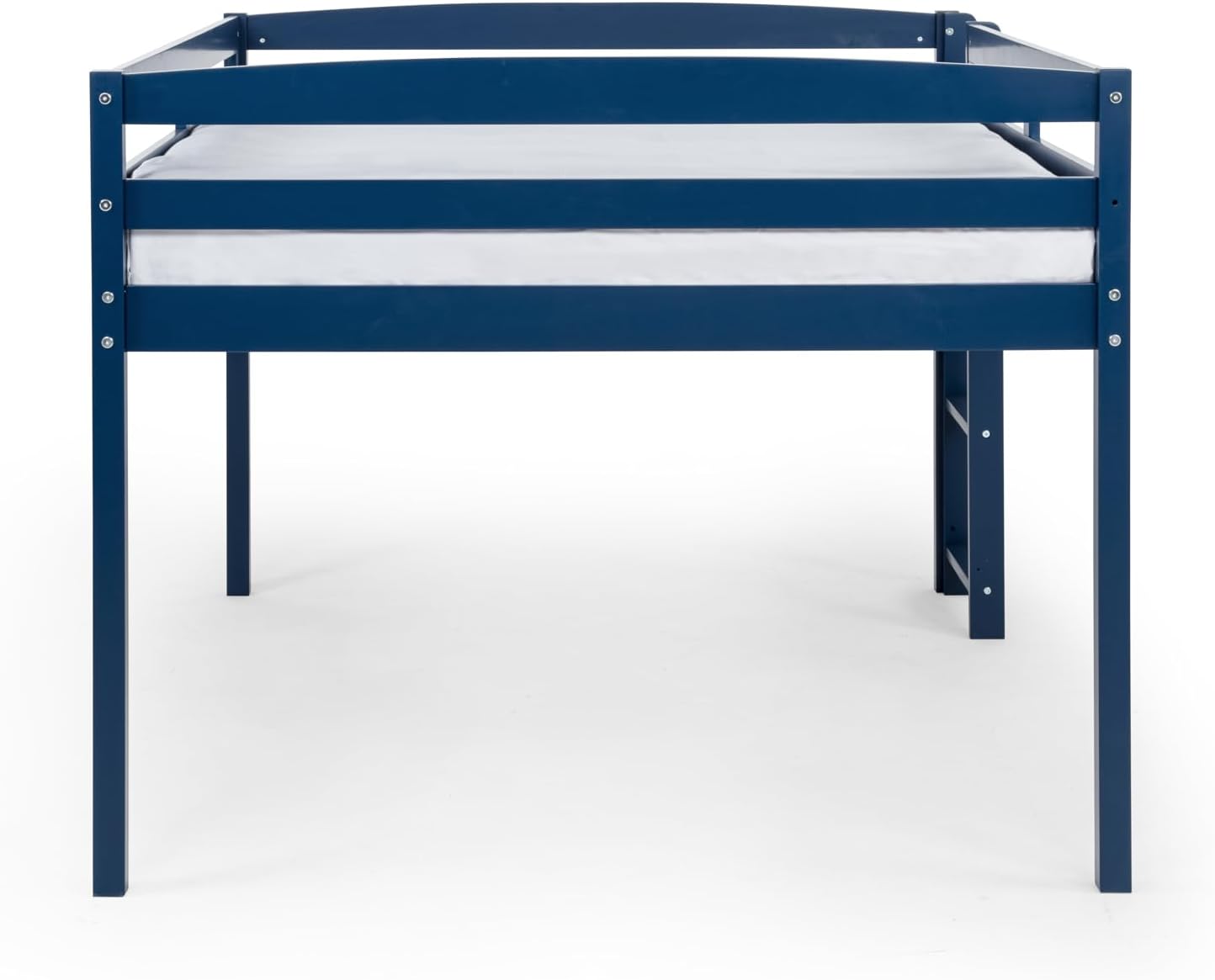 Camaflexi Tribeca Wood Low Loft Bed Frame / 14 Wood Slats Support and 1 Center Support/No Box Spring Necessary/Easy Assembly/Full - Blue