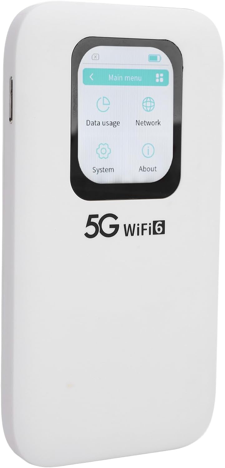 5G Mobile Hotspot for Travel - 5G 6 Mobile Hotspot Router with Nano Sim Card Slot, 2.01in Touch Screen Portable Device, Portable Device for Phone Tablet