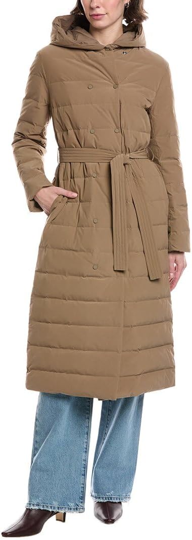 Theory Womens Double Puffer, M, Brown