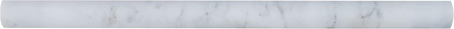MSI Calacatta CALCREP Pencil Molding 3/4 in. x 12 in. Polished Marble Wall Tile for Bathroom, Kitchen Backsplash, Accent Wall Tile, and Shower Wall Tile