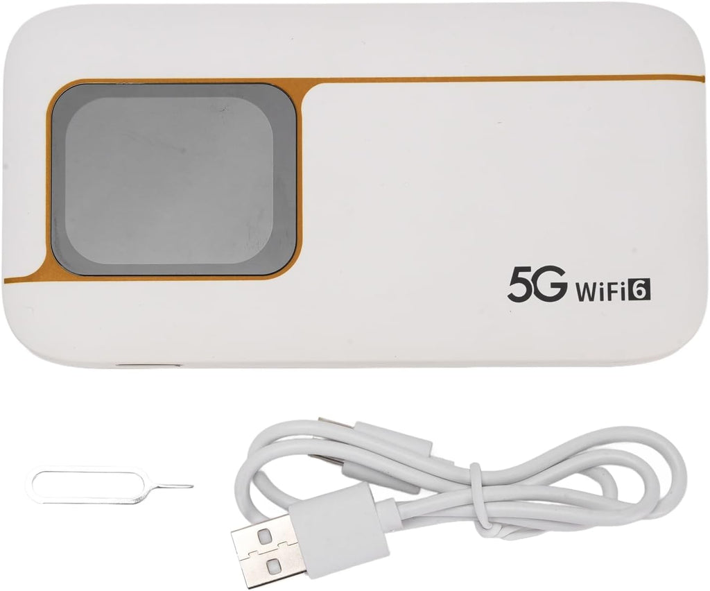 5G Mobile Hotspot, WiFi 6 2.4GHz 5.8GHz Portable Router with Sim Card Slot, 16 Connected Devices, IP67, 7100mAh, Touch Screen, Pocket Hotspot for Travel