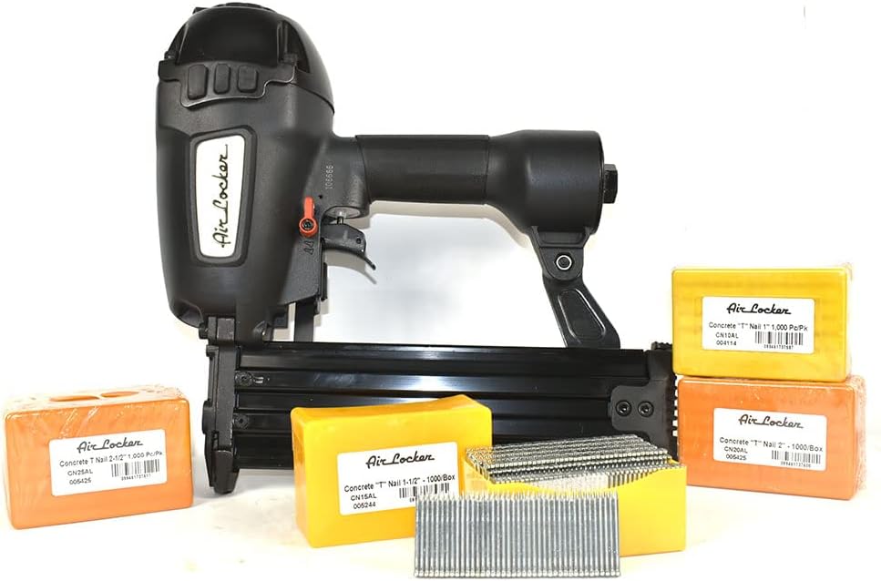 Air Locker CN64A3K 5/8 Inch to 2-1/2 Inch Heavy Duty Concrete T Nailer Kit