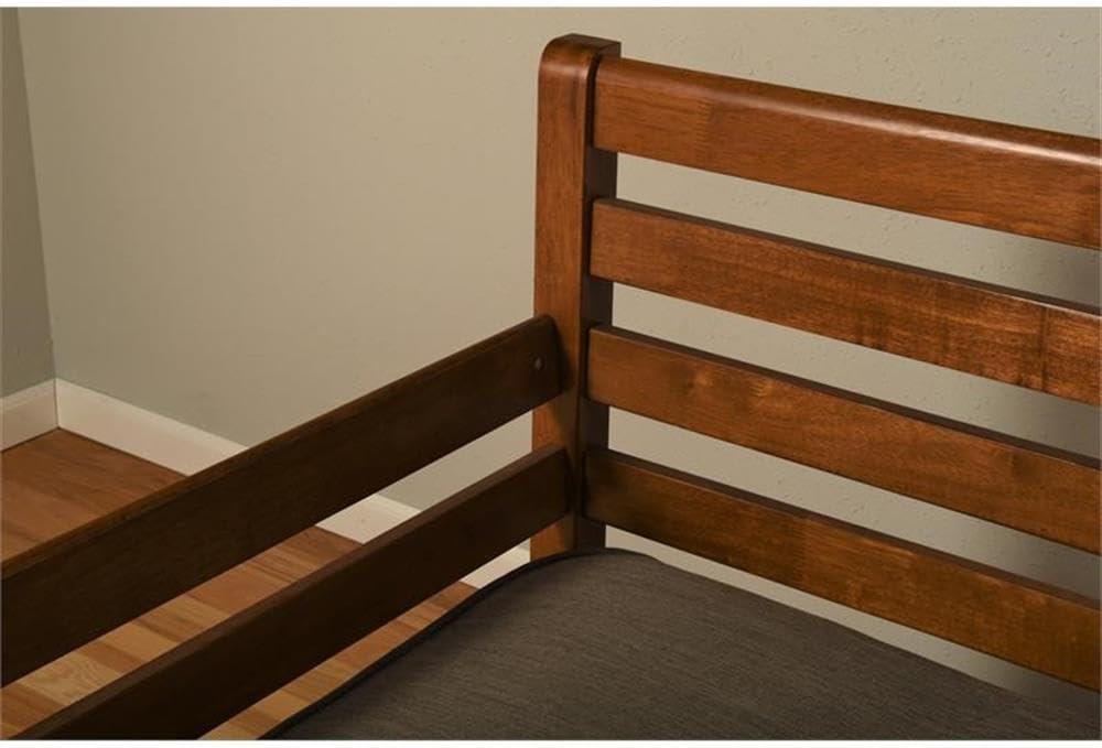 Kodiak Furniture Twin Size Daybed with Wooden Slats in Wood, in Brown, No Box Spring Needed, Easy Assembly