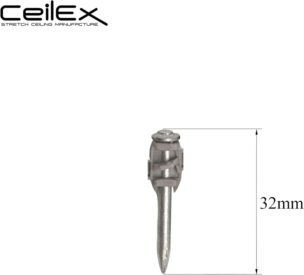 1000x Collated Concrete Nails 5/8''-16mm,3/4''-19mm,7/8''-22mm,1''-25mm,1 1/16''-27mm,1 1/4''-32mm,500x 1 1/2''-38mm,or 200x Plastic Cable Trunking Fastener - for Hilti only B4 MX,BX4 (1 1/4'' (32mm))