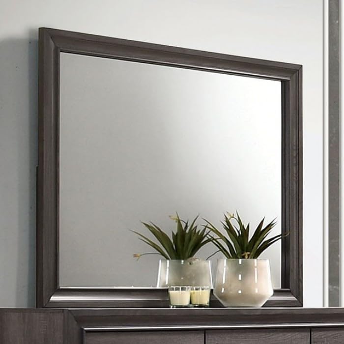 MASARA 5-Piece Queen Bedroom Set, Contemporary Gray with Silver Accents, Panel Bed with Storage.