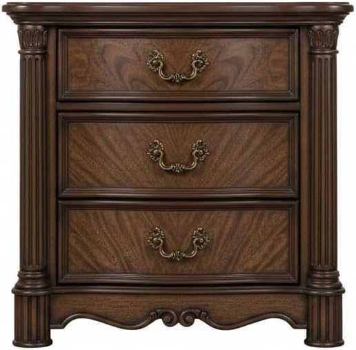 First of a Kind Nicole Traditional 5 Piece Queen Bedroom Set with Upholstered Tufted Headboard Elegant Classic Design Coordinated Furniture Collection