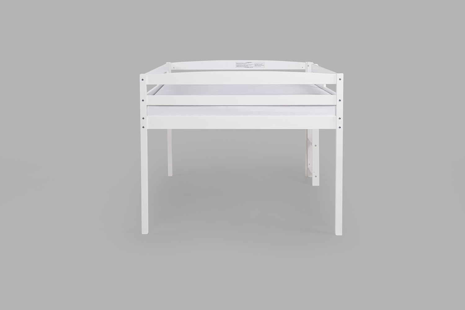 Tribeca Wood Low Loft Bed Frame / 14 Wood Slats Support/No Box Spring Necessary/Easy Assembly/Twin - White