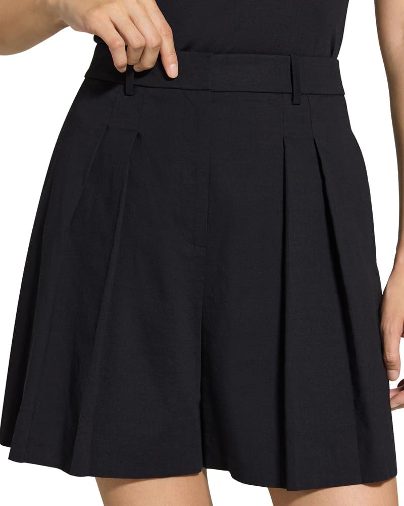 Theory Women's Linen Pleated Short