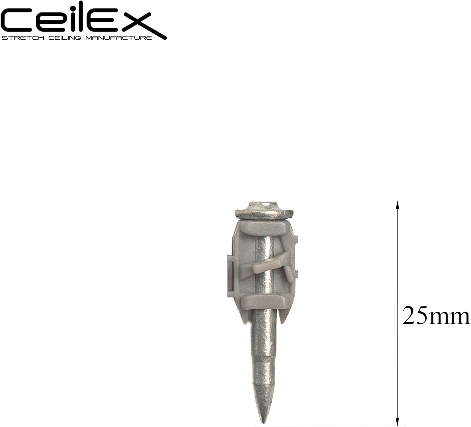 1000x Collated Concrete Nails 5/8''-16mm, 3/4''-19mm, 7/8''-22mm, 1''-25mm, 1 1/16''-27mm, 1 1/4''-32mm,500x 1 1/2''-38mm,or 200x Plastic Cable Trunking Fastener -for Hilti only B4 MX,BX4 (1'' (25mm))