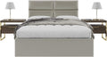 Vänt Upholstered Wall Mounted Headboard Panels -Isabelle Layout - 60' X 23'-Configuration of 4 Individual Panels - Recommended for Queen-Full - Metallic/Champagne