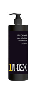 Index Type:1 Multiwash Hair Wash, Co-Wash, Conditioner, Masque, Leave-In, Styling Creme | Preserves Color | Great for Waves, Curls & Frizz Prone Cuticles | Liter 32 fl oz -