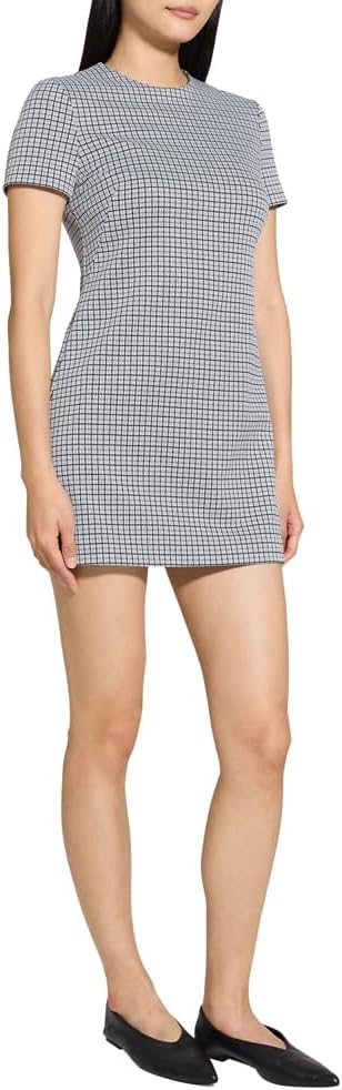 Theory Women's Grid A-line Mini Dress
