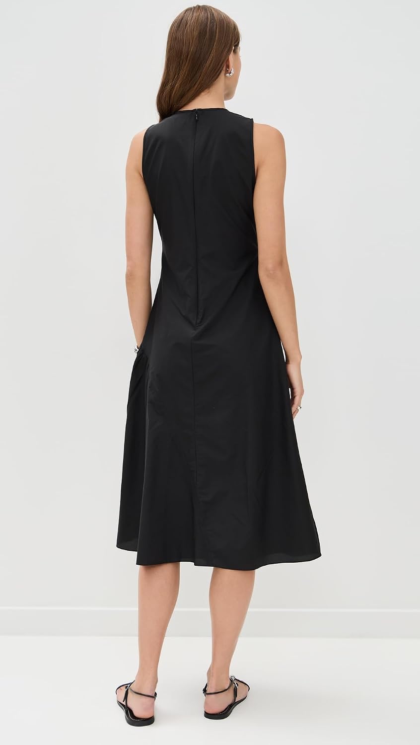 Theory Women's Asymmetrical Ruched Tank Dress