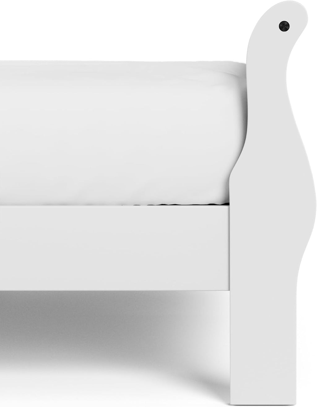 Furniture of America Arabella Traditional Solid Wood 3 Piece Bedroom Set, Queen Bed Frame and Nightstands Set of 2, Chic Sleigh Design Bedframe with Headboard and Footboard, Box Spring Needed, White