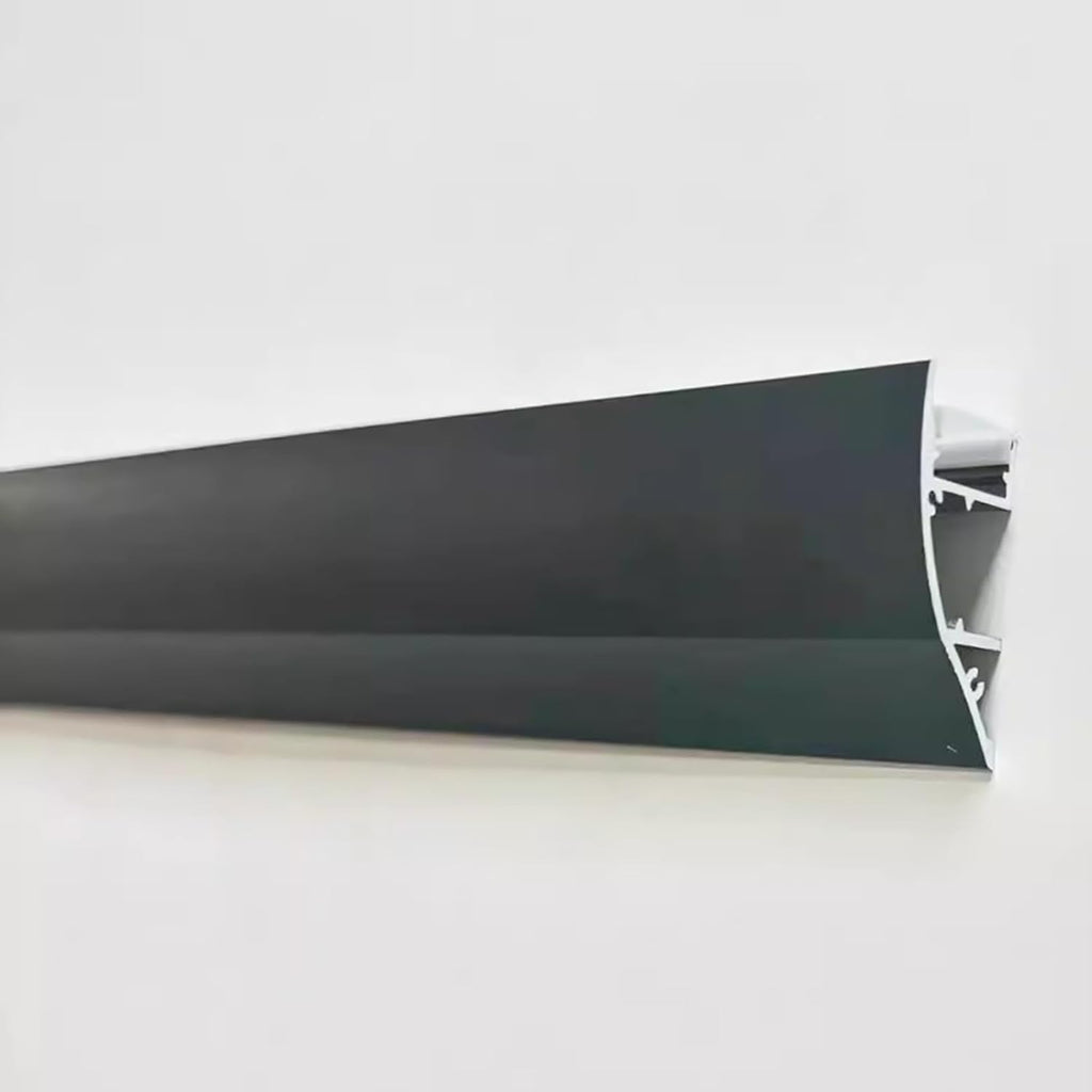 LED Wall Light Strip - Aluminum Diffuser Channel for Home Decor, 10m (32.8ft) LED Trim System for Bedrooms, Modern Wire Lighting Solution (Black)