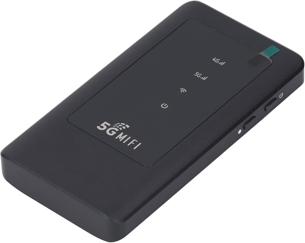 Vikye Portable WiFi Hotspot, 5G WiFi6 2.77Gbps Mobile Router with Nano SIM Card Slot, for Travel Supports 16 Devices USB C Power, Black