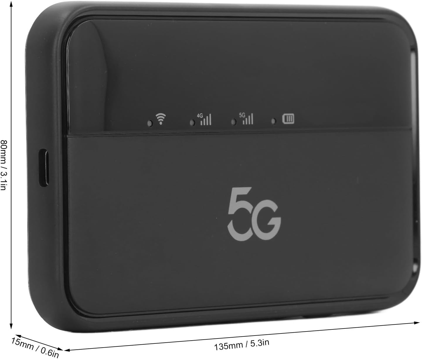 5G WiFi Mobile Hotspot for Travel Support 16 Devices, 10000mAh Type C Charging 5G Portable WiFi6 Mobile Hotspot with Nano SIM Card Slot, Fast Internet